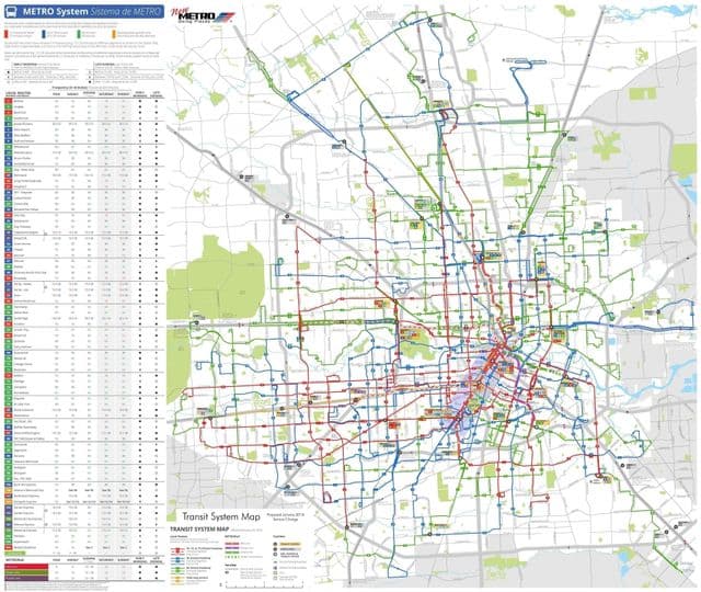 Mapa dworca autobusowego w Houston