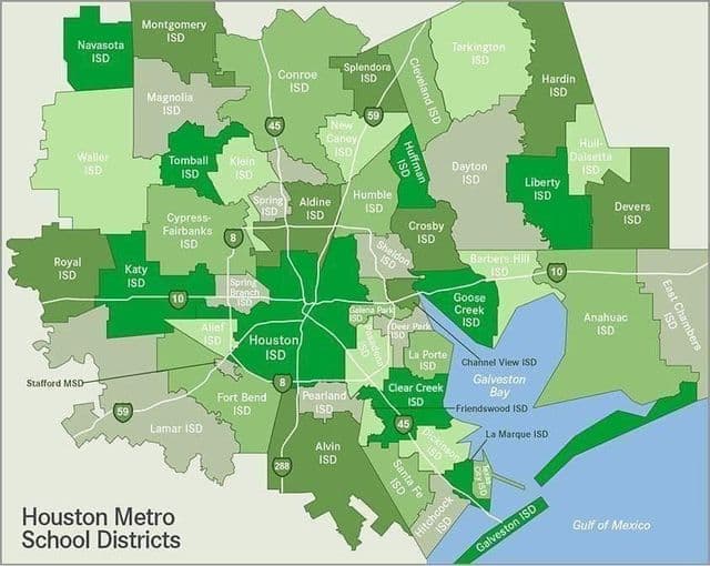 Mapa dzielnicy Houston